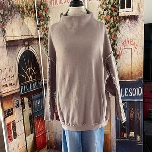 Free People City Life Sweater, Tan, Size Small